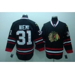 nhl chicago blackhawks #31 niemi  black