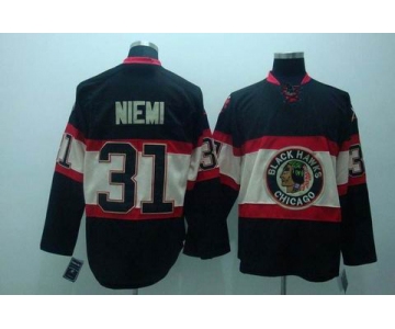 nhl chicago blackhawks #31 niemi black(third edition)