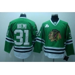 nhl chicago blackhawks #31 niemi green