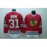 nhl chicago blackhawks #31 niemi red