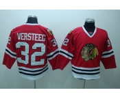 nhl chicago blackhawks #32 versteeg red