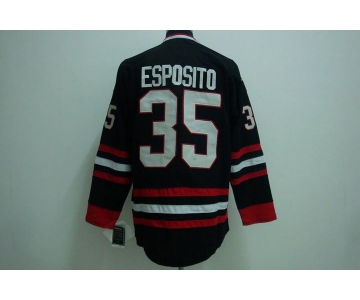 nhl chicago blackhawks #35 esposito black