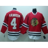 nhl chicago blackhawks #4 hjalmarsson red