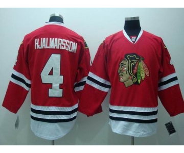 nhl chicago blackhawks #4 hjalmarsson red