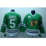 nhl chicago blackhawks #5 sopel green