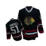 nhl chicago blackhawks #51 campbell black