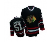 nhl chicago blackhawks #51 campbell black