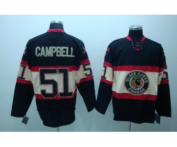 nhl chicago blackhawks #51 campbell black[third edition]