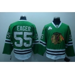 nhl chicago blackhawks #55 eager green