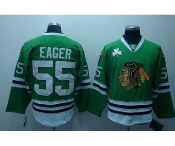 nhl chicago blackhawks #55 eager green