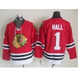 nhl jerseys chicago blackhawks #1 hall red[m&n]