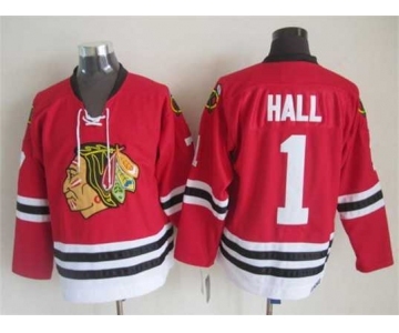 nhl jerseys chicago blackhawks #1 hall red[m&n]