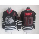 nhl jerseys chicago blackhawks #10 sharp black ice[the skeleton head][patch A]