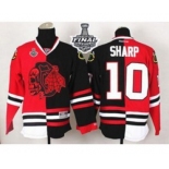 nhl jerseys chicago blackhawks #10 sharp black-red-1[split][the skeleton head][2015 stanley cup]