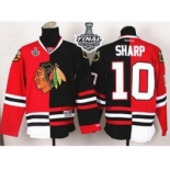 nhl jerseys chicago blackhawks #10 sharp black-red[split][2015 stanley cup]