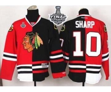 nhl jerseys chicago blackhawks #10 sharp black-red[split][2015 stanley cup]