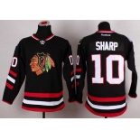 nhl jerseys chicago blackhawks #10 sharp black[2014 new stadium]