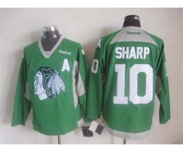 nhl jerseys chicago blackhawks #10 sharp green[2015 new]