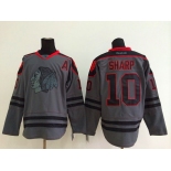 nhl jerseys chicago blackhawks #10 sharp grey[charcoal cross check]