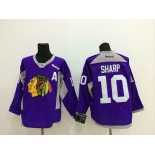 nhl jerseys chicago blackhawks #10 sharp purple