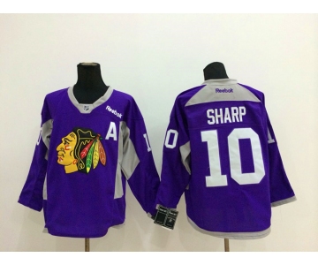 nhl jerseys chicago blackhawks #10 sharp purple