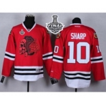 nhl jerseys chicago blackhawks #10 sharp red-1[the skeleton head][2015 stanley cup]