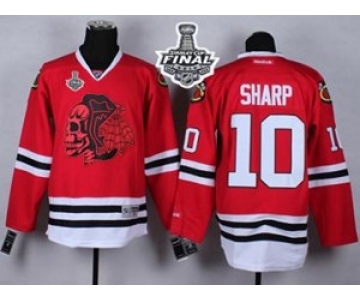 nhl jerseys chicago blackhawks #10 sharp red-1[the skeleton head][2015 stanley cup]