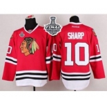 nhl jerseys chicago blackhawks #10 sharp red[2015 stanley cup]