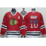 nhl jerseys chicago blackhawks #10 sharp red[national flag version][2015 stanley cup][patch A]