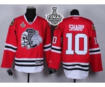 nhl jerseys chicago blackhawks #10 sharp red[the skeleton head][2015 stanley cup]