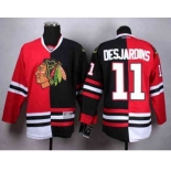 nhl jerseys chicago blackhawks #11 desjardins black-red[split][desjardins]