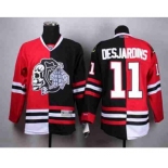 nhl jerseys chicago blackhawks #11 desjardins black-red[split][the skeleton head][desjardins]