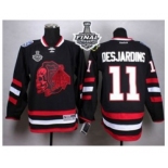 nhl jerseys chicago blackhawks #11 desjardins black[the skeleton head][desjardins][2015 stanley cup]