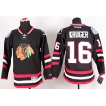 nhl jerseys chicago blackhawks #16 kruger black[2014 new stadium][kruger]