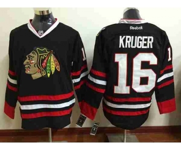 nhl jerseys chicago blackhawks #16 kruger black[kruger]