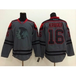 nhl jerseys chicago blackhawks #16 kruger grey[charcoal cross check]