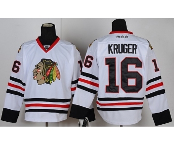 nhl jerseys chicago blackhawks #16 kruger white[kruger]