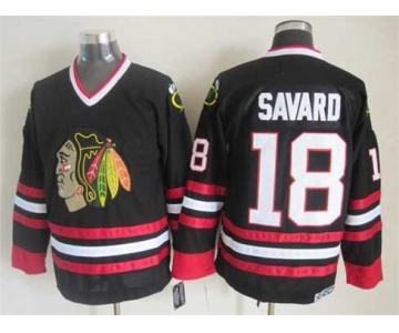 nhl jerseys chicago blackhawks #18 savard black