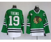 nhl jerseys chicago blackhawks #19 janathan toews green