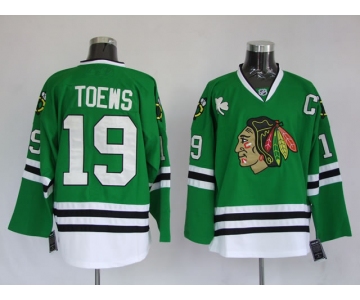 nhl jerseys chicago blackhawks #19 janathan toews green