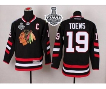 nhl jerseys chicago blackhawks #19 toews black 2014 Stadium Series[2015 stanley cup][patch C]