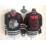 nhl jerseys chicago blackhawks #19 toews black ice[2015 stanley cup][patch C]