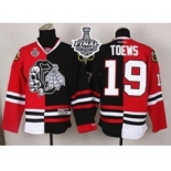 nhl jerseys chicago blackhawks #19 toews black-red-1[split][the skeleton head][2015 stanley cup]