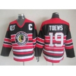 nhl jerseys chicago blackhawks #19 toews black-red[75th][patch C]