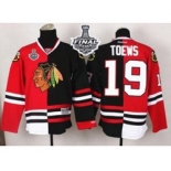 nhl jerseys chicago blackhawks #19 toews black-red[split][2015 stanley cup]