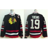 nhl jerseys chicago blackhawks #19 toews black[2014 new stadium][patch C]