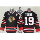 nhl jerseys chicago blackhawks #19 toews black[2015 stanley cup][patch C]