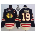 nhl jerseys chicago blackhawks #19 toews black[2015 winter classic][2015 stanley cup][patch C]