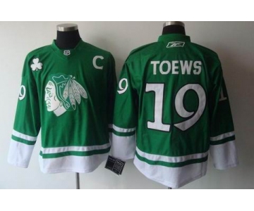 nhl jerseys chicago blackhawks #19 toews green(2011 new)