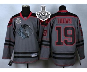 nhl jerseys chicago blackhawks #19 toews grey[2015 stanley cup][patch C]